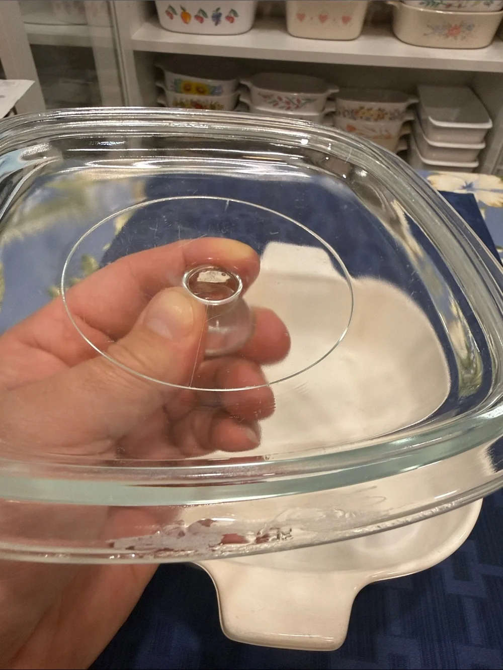 Corningware Blue Cornflower 1 Quart Blue Lettering